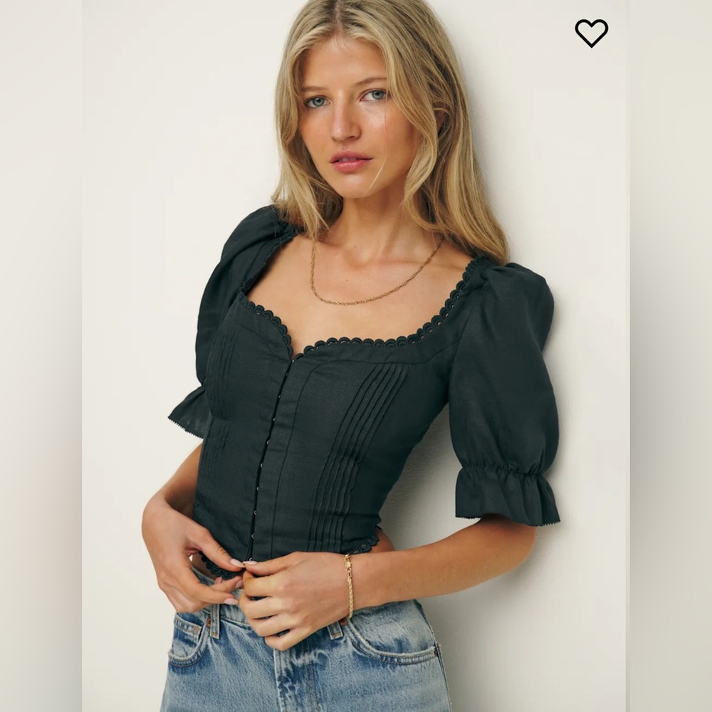 Reformation Simmie Linen Corset Top - current style! NWT!